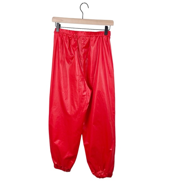 Antonio Ruspoli Vintage 80s Women's Tracksuit Bright Red Ruched Jacket Joggers - Picture 7 of 16